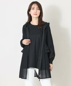 TO BE CHIC / トゥー ビー シック ノーカラージャケット | ラッセルエアリー ロングブルゾン