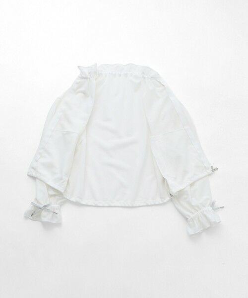 TO BE CHIC / トゥー ビー シック ノーカラージャケット | ラッセルエアリー フリルショートブルゾン | 詳細9