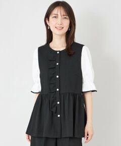 TO BE CHIC / トゥー ビー シック ノーカラージャケット | サマーコンフォート リュクスフリル ジレ
