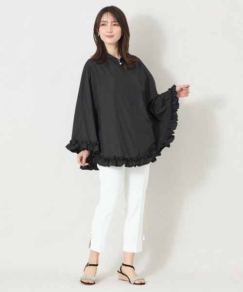 TO BE CHIC / トゥー ビー シック ノーカラージャケット | フリルポンチョ | 詳細1
