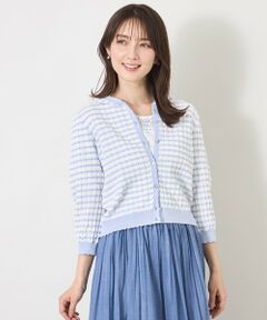 TO BE CHIC / トゥー ビー シック ブルゾン | エアリーボーダー ニットパーカー