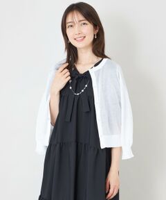 TO BE CHIC / トゥー ビー シック ブルゾン | シアーギャザースリーブ カーディガン