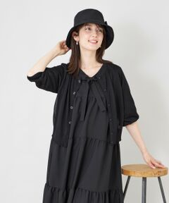 TO BE CHIC / トゥー ビー シック ブルゾン | シアーギャザースリーブ カーディガン