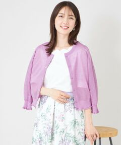 TO BE CHIC / トゥー ビー シック ブルゾン | シアーギャザースリーブ カーディガン