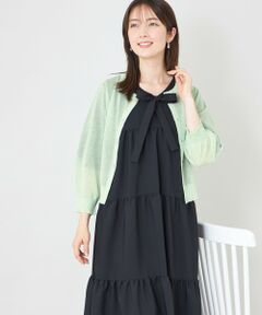 TO BE CHIC / トゥー ビー シック ブルゾン | シアーギャザースリーブ カーディガン