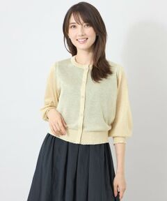 TO BE CHIC / トゥー ビー シック ブルゾン | シアーギャザースリーブ カーディガン