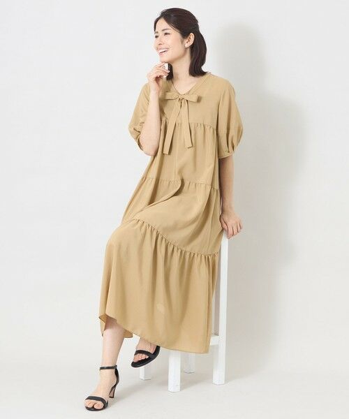 TO BE CHIC / トゥー ビー シック ロング・マキシ丈ワンピース | ヴェール ティアードドレス | 詳細3