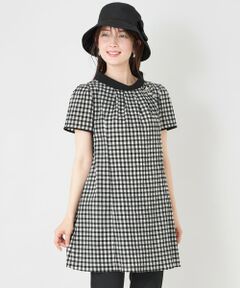 TO BE CHIC / トゥー ビー シック ロング・マキシ丈ワンピース | シアーギンガム ロールネック ワンピース