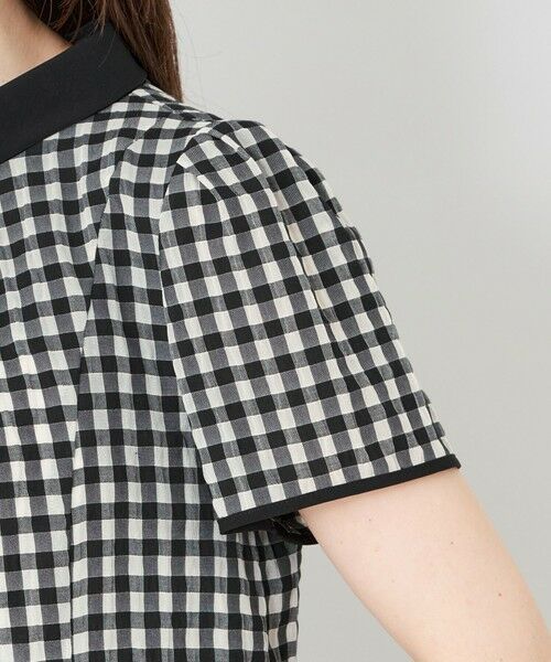 TO BE CHIC / トゥー ビー シック ロング・マキシ丈ワンピース | シアーギンガム ロールネック ワンピース | 詳細7