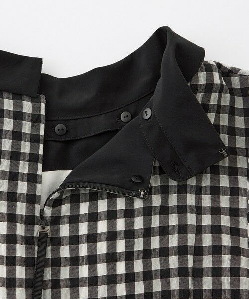 TO BE CHIC / トゥー ビー シック ロング・マキシ丈ワンピース | シアーギンガム ロールネック ワンピース | 詳細10