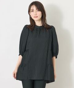 TO BE CHIC / トゥー ビー シック シャツ・ブラウス | シルキーサッカー ティアードチュニックブラウス