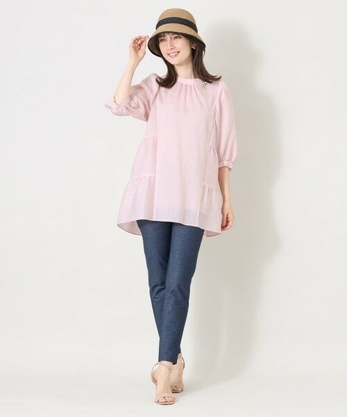 TO BE CHIC / トゥー ビー シック シャツ・ブラウス | シルキーサッカー ティアードチュニックブラウス | 詳細2