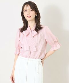 TO BE CHIC / トゥー ビー シック シャツ・ブラウス | シルキーサッカー ボウタイブラウス