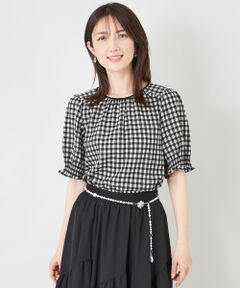TO BE CHIC / トゥー ビー シック シャツ・ブラウス | シアーギンガム フロントギャザーブラウス