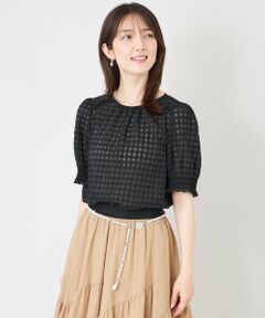 TO BE CHIC / トゥー ビー シック シャツ・ブラウス | シアーギンガム フロントギャザーブラウス