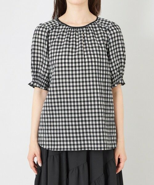 TO BE CHIC / トゥー ビー シック シャツ・ブラウス | シアーギンガム フロントギャザーブラウス | 詳細3