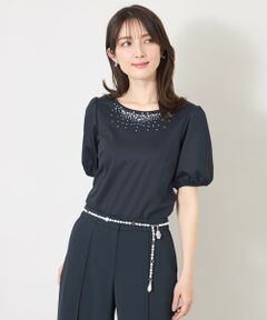 TO BE CHIC / トゥー ビー シック カットソー | ビジュー＆ホットフィックス カットソー