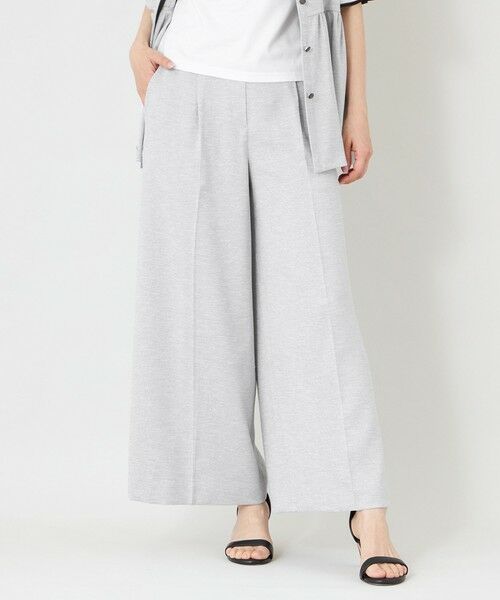 TO BE CHIC / トゥー ビー シック その他パンツ | サマーコンフォート タックワイドパンツ(グレー1)