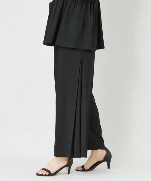 TO BE CHIC / トゥー ビー シック その他パンツ | サマーコンフォート タックワイドパンツ(ブラック1)