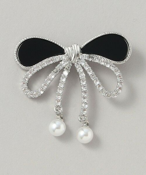 TO BE CHIC / トゥー ビー シック ネックレス・ペンダント・チョーカー | ダブルリボン ブローチ（ブラック1）