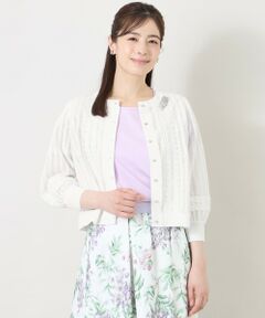 ライトシアーレースアクセント カーディガン