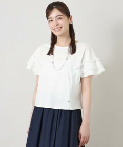 TO BE CHIC / トゥー ビー シック カットソー | シアーギャザースリーブ カットソー