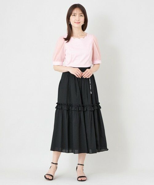 TO BE CHIC / トゥー ビー シック カットソー | スカラップ×シアースリーブ プルオーバー | 詳細5