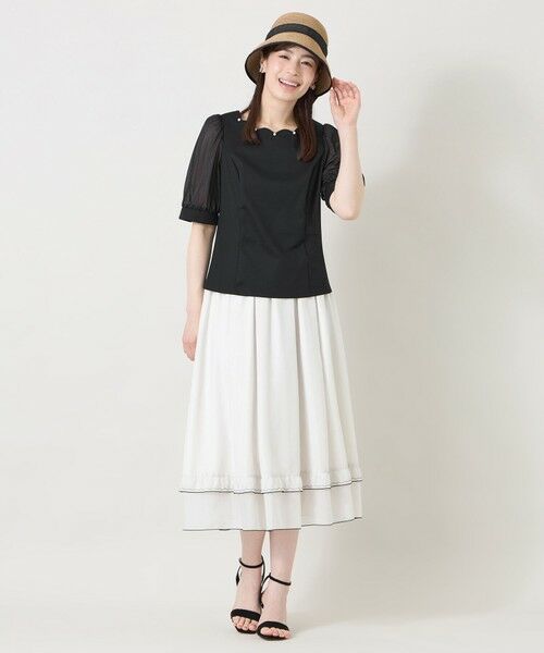 TO BE CHIC / トゥー ビー シック カットソー | スカラップ×シアースリーブ プルオーバー | 詳細3