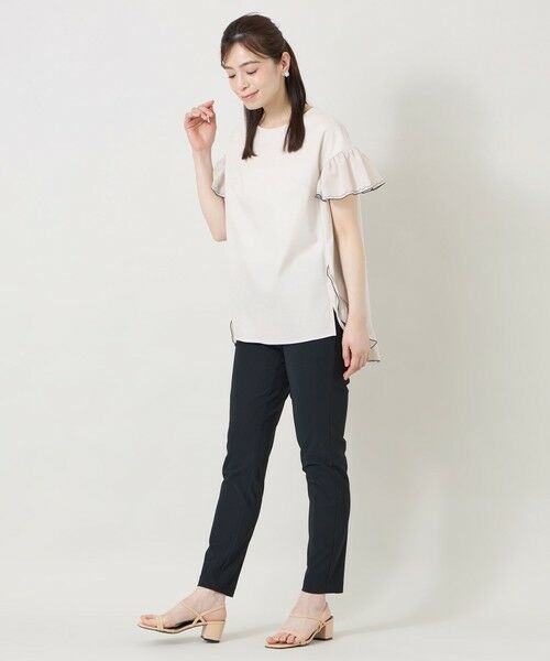 TO BE CHIC / トゥー ビー シック カットソー | 配色フリルコンビ カットソーチュニック | 詳細2