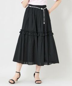 TO BE CHIC / トゥー ビー シック ロング・マキシ丈スカート | ウェーブローン フリルタックスカート