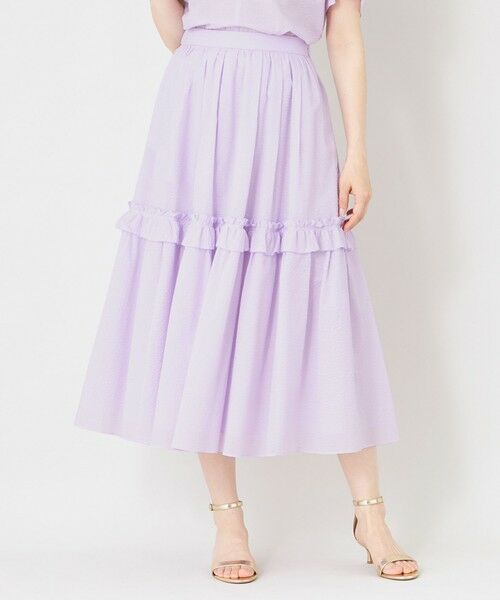 TO BE CHIC / トゥー ビー シック ロング・マキシ丈スカート | ウェーブローン フリルタックスカート | 詳細10
