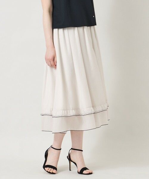 TO BE CHIC / トゥー ビー シック ロング・マキシ丈スカート | ライトタッチ ギャザーフリルスカート（ベージュ１）