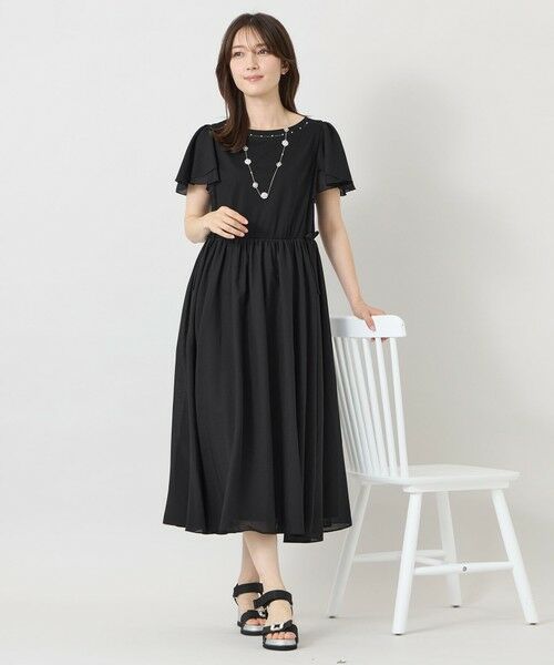 TO BE CHIC / トゥー ビー シック ロング・マキシ丈ワンピース | シルケットジャージ ドッキングワンピース | 詳細1