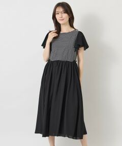 TO BE CHIC / トゥー ビー シック ロング・マキシ丈ワンピース | ボーダーカットソーコンビ ワンピース