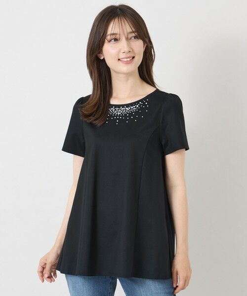 TO BE CHIC / トゥー ビー シック カットソー | ルミエール ホットフィットチュニック（ブラック1）