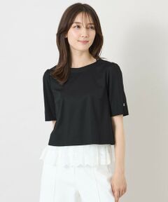 TO BE CHIC / トゥー ビー シック カットソー | ポンチレースドッキング カットソー