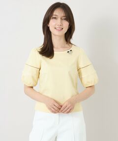TO BE CHIC / トゥー ビー シック カットソー | ハイゲージポンチ レーススリーブトップス