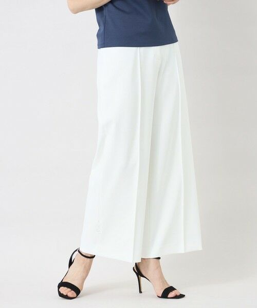 TO BE CHIC / トゥー ビー シック その他パンツ | フルダルストレッチ ワイドパンツ（オフホワイト1）