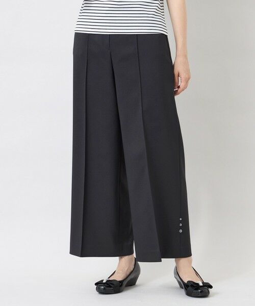 TO BE CHIC / トゥー ビー シック その他パンツ | フルダルストレッチ ワイドパンツ（ブラック1）