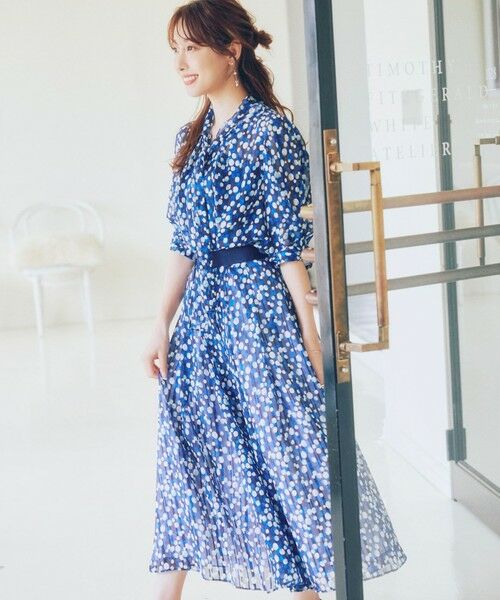 TO BE CHIC / トゥー ビー シック ロング・マキシ丈スカート | 【冨張 愛さん着用】シャドードットプリント タックフレアスカート | 詳細1