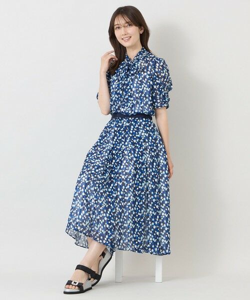 TO BE CHIC / トゥー ビー シック ロング・マキシ丈スカート | シャドードットプリント タックフレアスカート | 詳細4