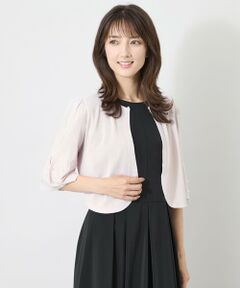 TO BE CHIC / トゥー ビー シック ブルゾン | パールペプラム ラメニットカーディガン