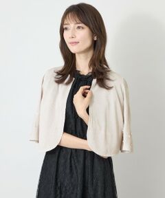TO BE CHIC / トゥー ビー シック ブルゾン | パールペプラム ラメニットカーディガン