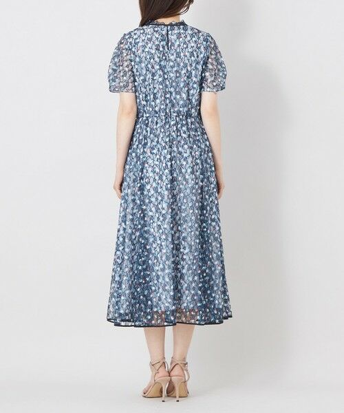 TO BE CHIC / トゥー ビー シック ロング・マキシ丈ワンピース | シアーラッセルプリントフレアドレス | 詳細4