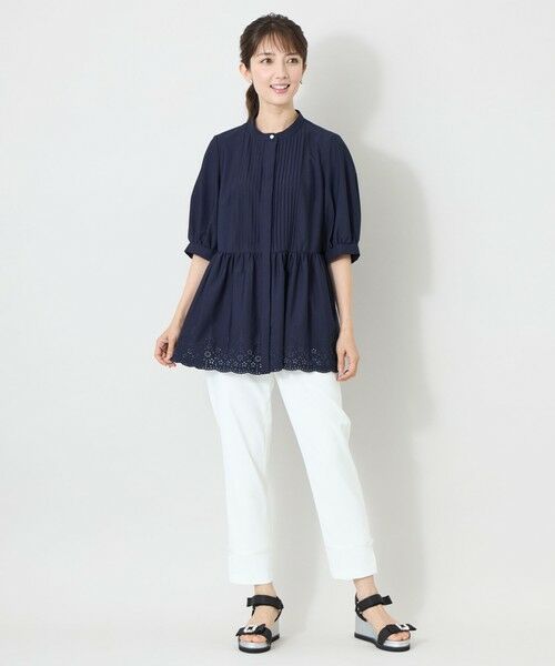 TO BE CHIC / トゥー ビー シック シャツ・ブラウス | エンブロイダリーヘム チュニックブラウス | 詳細1