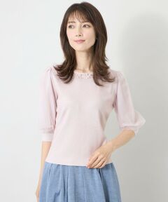 TO BE CHIC / トゥー ビー シック ニット・セーター | チュールレイヤードスリーブ ニット