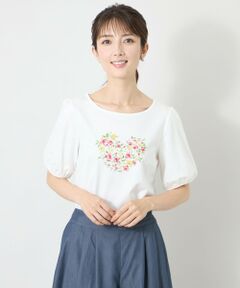 TO BE CHIC / トゥー ビー シック カットソー | ブロッサムハートグラフィック プルオーバー