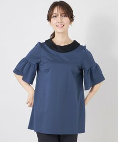 TO BE CHIC / トゥー ビー シック カットソー | ハイゲージコットン デザインネックチュニック