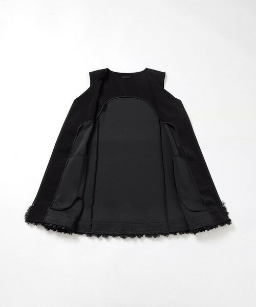 TO BE CHIC / トゥー ビー シック ノーカラージャケット | マットダンボール ロングフレアジレ | 詳細11