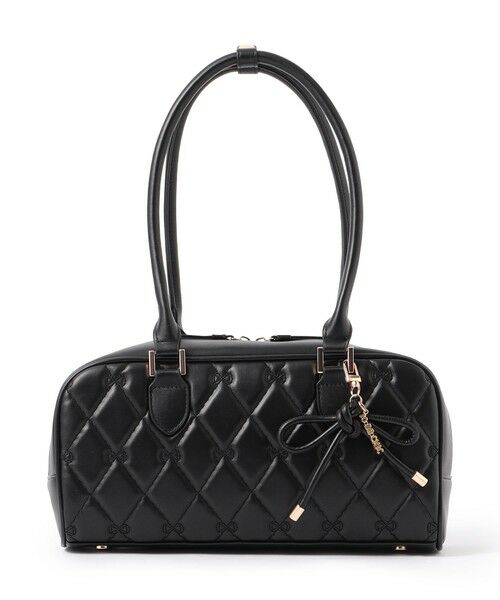 TO BE CHIC / トゥー ビー シック メッセンジャーバッグ・ウエストポーチ | リボンダイヤキルト ボストンバッグ（ブラック1）